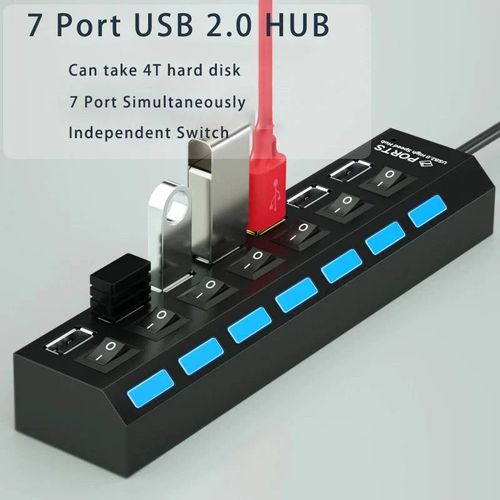 Splitter 7 Port USB 2.0 High Speed USB