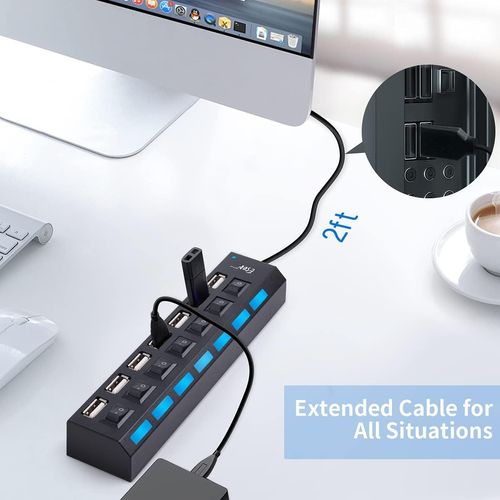 Splitter 7 Port USB 2.0 High Speed USB