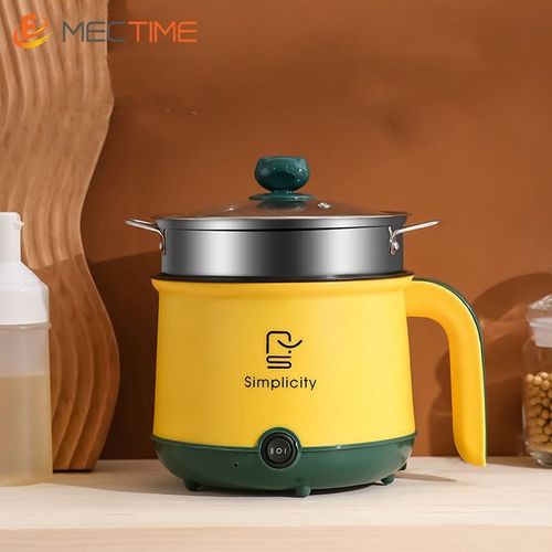 1.8L Electric Pot Pan Cooker Cooking Fry Stew - Yellow