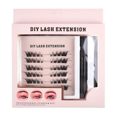DIY Eyelash Extension Single Cluster Cat Eye Lashes False Lash With Bond