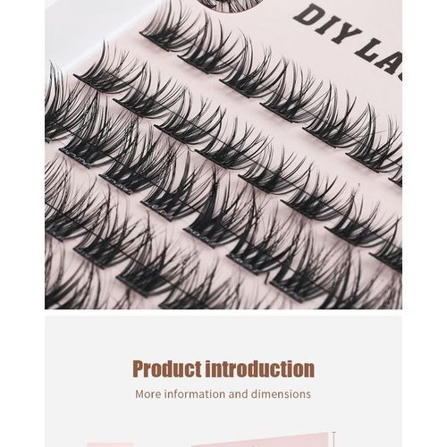 DIY Eyelash Extension Single Cluster Cat Eye Lashes False Lash With Bond