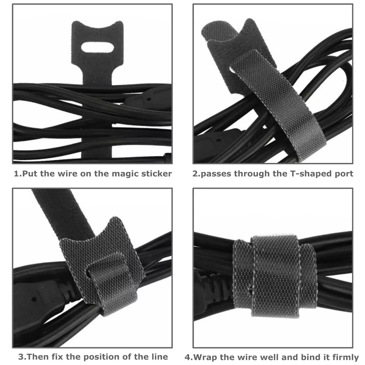 50PCS Reusable Fastening Cord Cable Tie Management