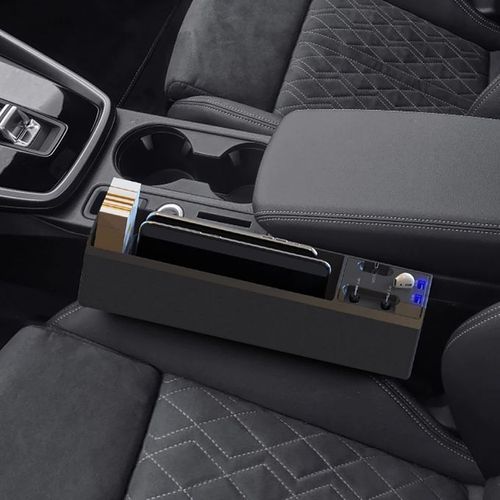 Car Seat Gap Filler Organizer With CellPhone Charging Cables