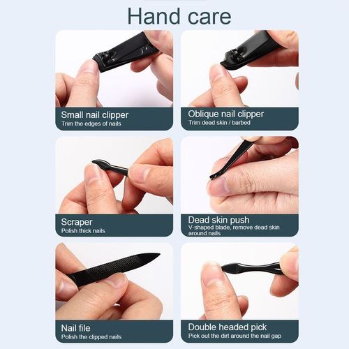 16pcs Nail Clipper Cutter Trimmer Ear Pick Grooming Kit