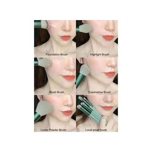 13PCS Makeup Brush Kit With Storage Bag Eyeshadow Eyebrow