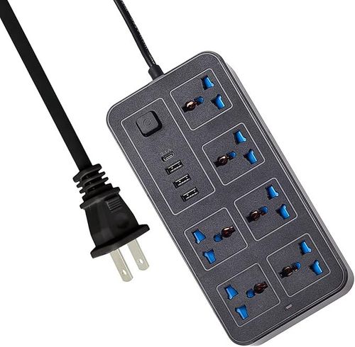 USB Socket-power Strip, 18 Holes, 1.8m Cable, 3*USB,1*Type-C
