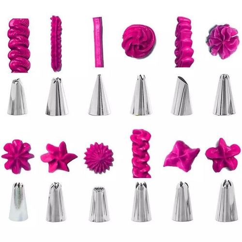 83 Pcs Cake Decorating Turntable Piping Tip Nozzle Pastry Bag Set Diy Kit