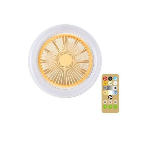 Led Ceiling Light With Built-in Fan And Remote Control - 30W