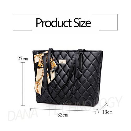 EILIFINTE B12 Ladies High Quality PU Shoulder Handbag -Black