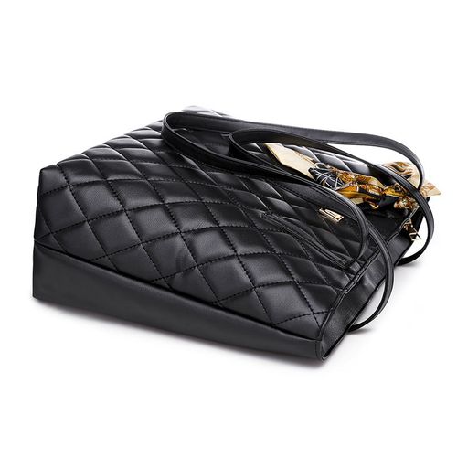 EILIFINTE B12 Ladies High Quality PU Shoulder Handbag -Black