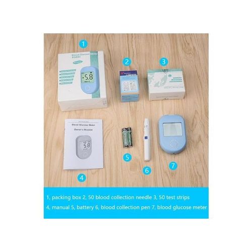 Blood Glucose Glucometer Blood Sugar Monitor Diabetes Tester + 50 Test Strips Lancets Needles