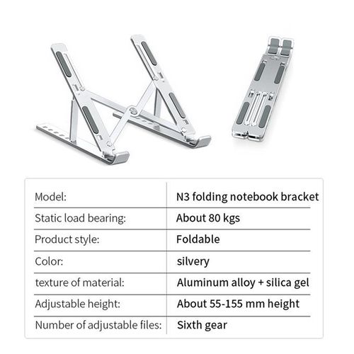 Metal Material Laptop Stander Portable Bracket Fold Radiator