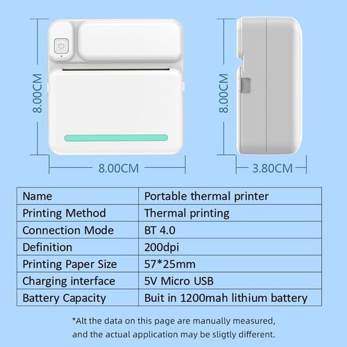 Portable Rechargble Multifunction BT Thermal Receipt Printer