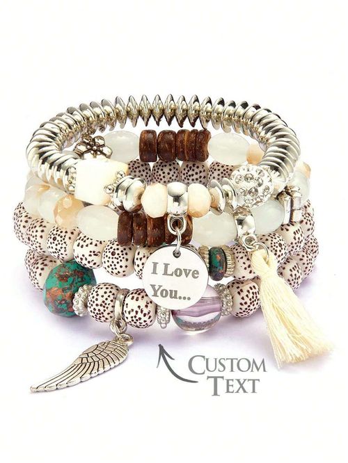 4 PCS Bohemian Beaded Bracelets