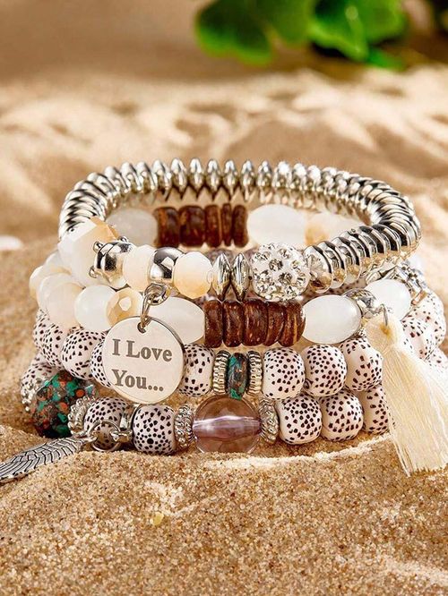 4 PCS Bohemian Beaded Bracelets