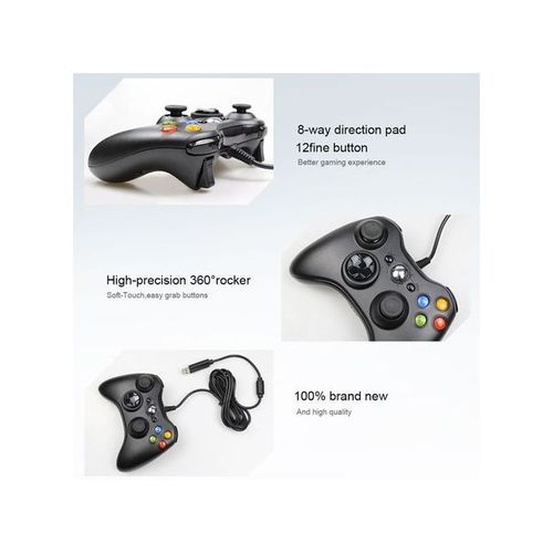 Xbox 360 Controller Grip Pad USB Wired Gampad Joystick