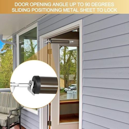 Adjustable Speed Pneumatic Automatic Door Closer - Brown