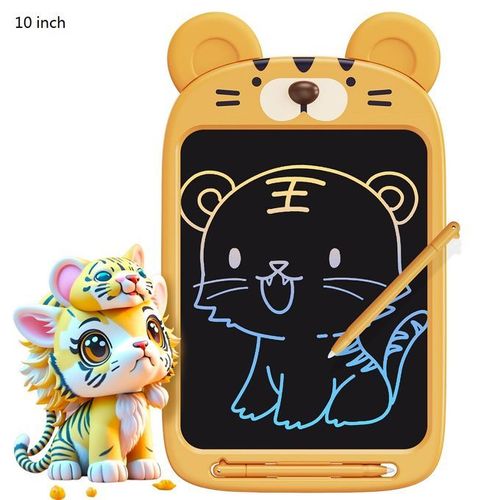 10'' LCD Writing Tablet Kids Reusable Drawing Pad Tiger Toys