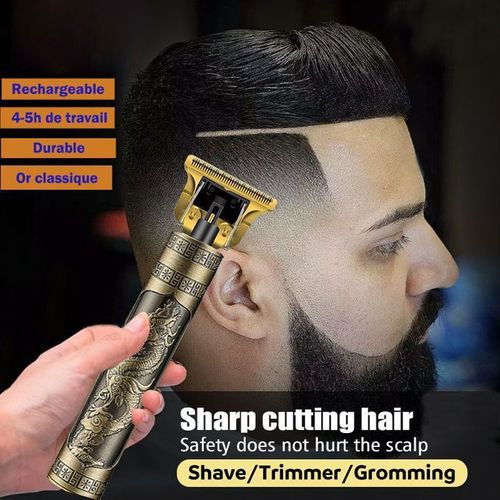 Dragon Monster Rechargeable Metal Hair Clipper - USB - Gold