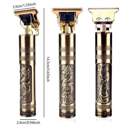 Dragon Monster Rechargeable Metal Hair Clipper - USB - Gold
