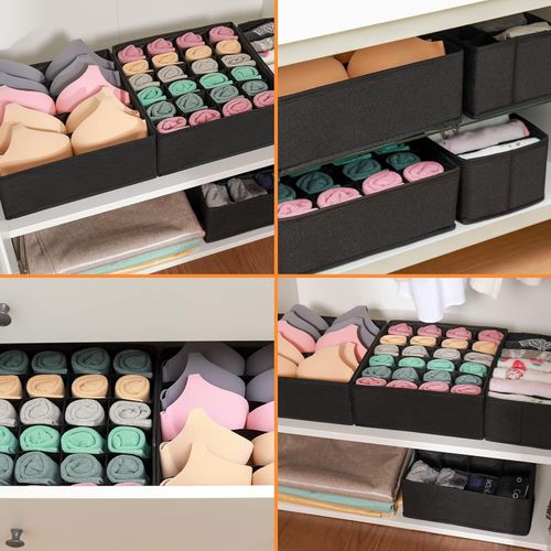 4PCS Drawer Storage Box For Underwear Bra Socks