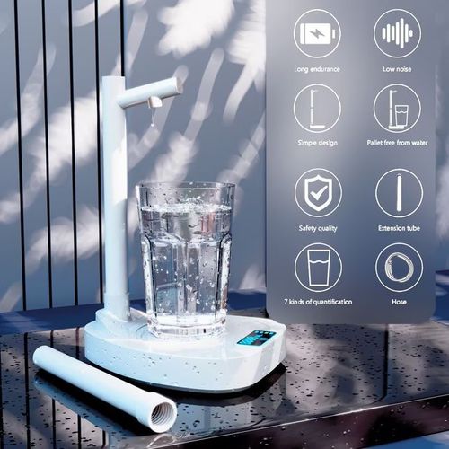 Automatic USB Rechargeable Water Dispenser Pump - White