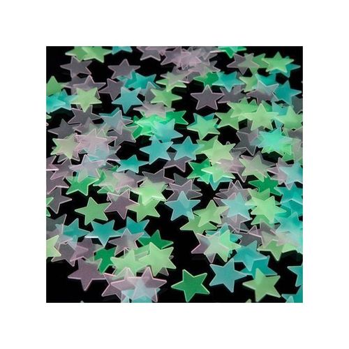 100pcs 3D Stars Glow In The Dark Wall Stickers Luminous
