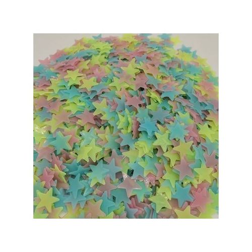 100pcs 3D Stars Glow In The Dark Wall Stickers Luminous