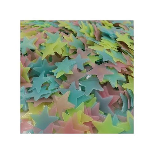 100pcs 3D Stars Glow In The Dark Wall Stickers Luminous