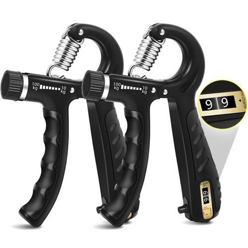 Hand Grip Strengthener 2 Pack Adjustable Resistance 10-100kg