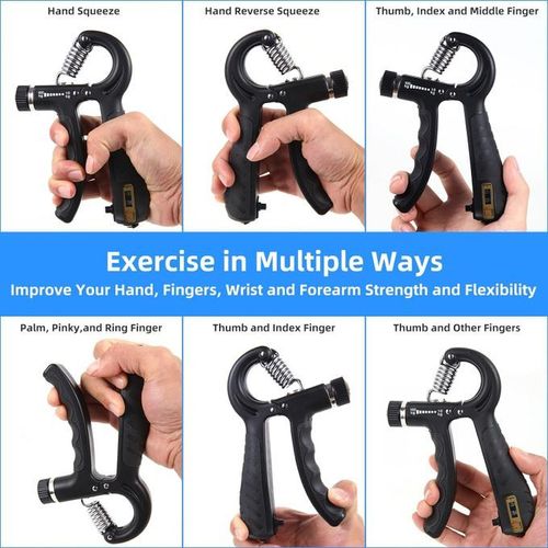 Hand Grip Strengthener 2 Pack Adjustable Resistance 10-100kg