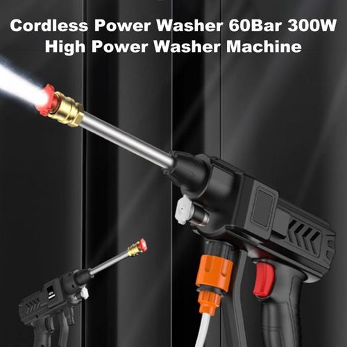 Mythco Cordless Portable 300W Pressure Washer, 6 In 1 Nozzle