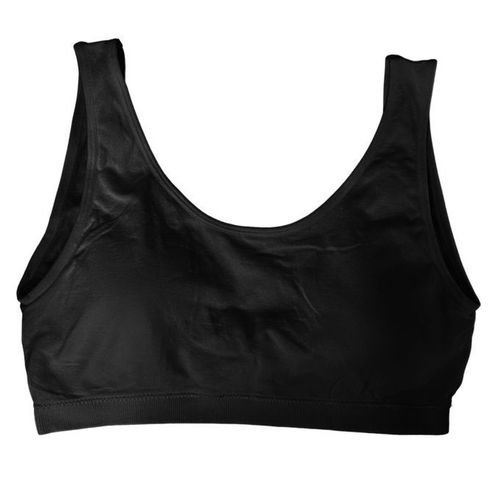 Crop Tank Top Bra Workout Underwear - Black