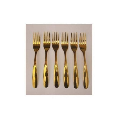 Gold Plated Stainless Steel Spoon&Fork - 12Pcs