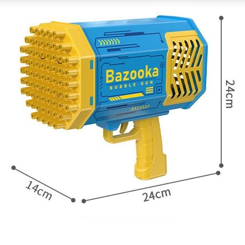 Children's Handheld Bazooka Bubble Machine-Blue &Yellow