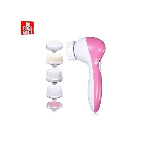 5 In 1 Electric Face Cleansing Brush + Free Battery Gift
