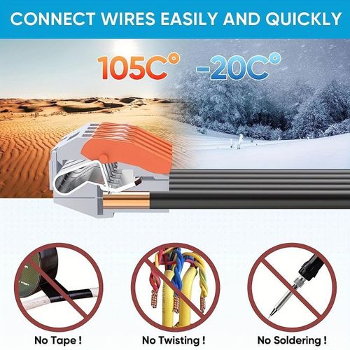 20PCS Lever Wire Nut Connectors,Compact Splicing Wire Connector,for Quick Wiring 28-12 AWG