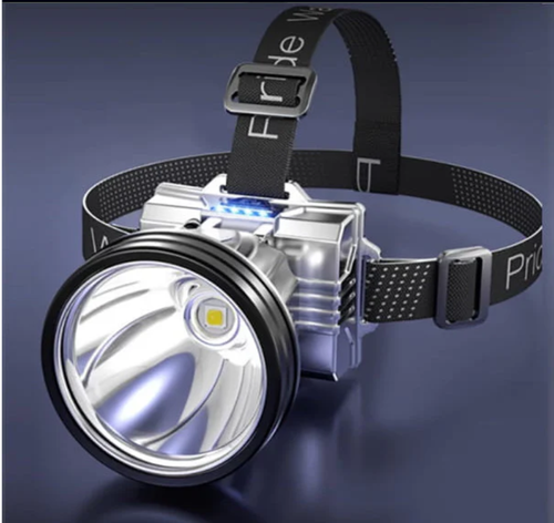 LED strong long-range head-mounted rechargeable headlamp