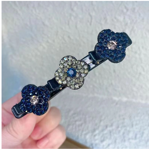 Sparkling Crystal Stone Braided Hair Clips（CHAMPAGNE Color）
