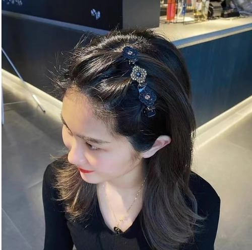 Sparkling Crystal Stone Braided Hair Clips（CHAMPAGNE Color）