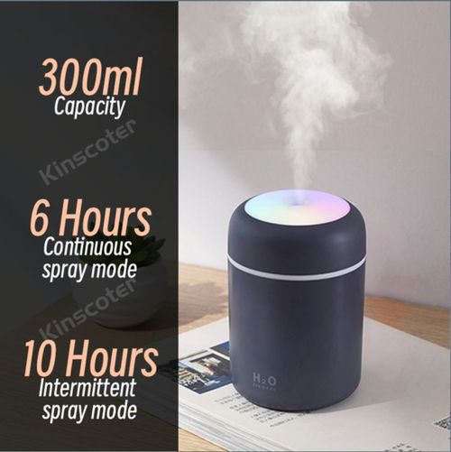 300mL Air Humidifier USB Air Diffuser Colorful Light Quiet