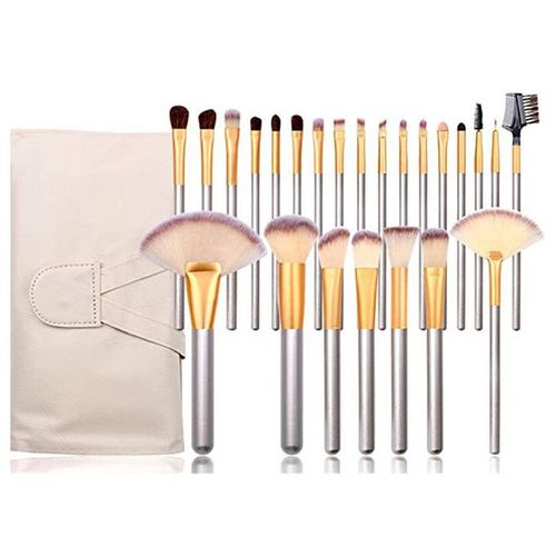 24 PCS High-grade Beige Beauty Makeup Brushes Tools Kit
