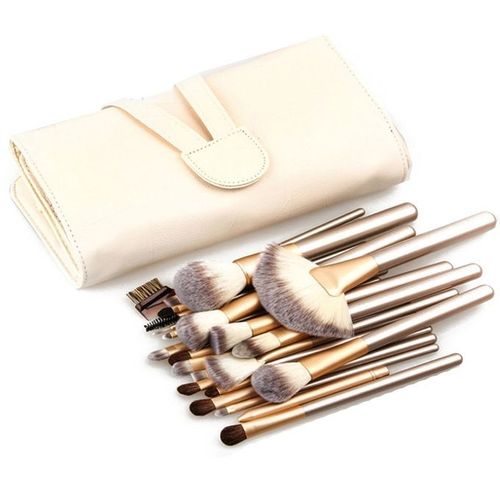 24 PCS High-grade Beige Beauty Makeup Brushes Tools Kit