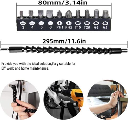 Flexible drill extension kit