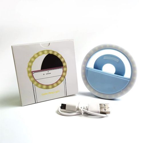 Rechargeable Selfie LED Ring Fill Light For Phone-white