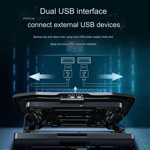Laptop Base Fan Radiator - Black