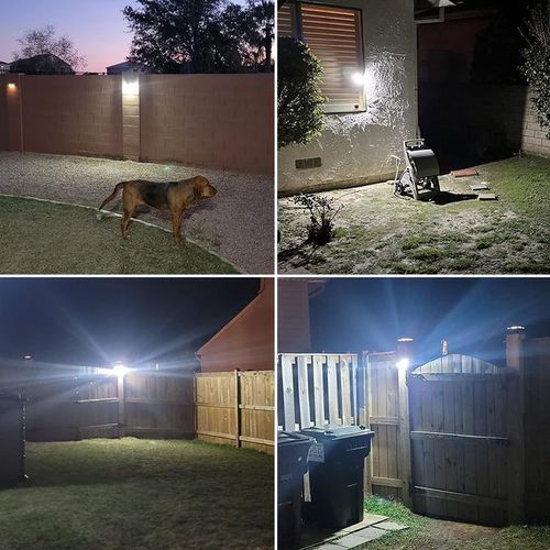 Mythco 100 LEDs Solar Outdoor Lights With Motion Sensor 2 Pack