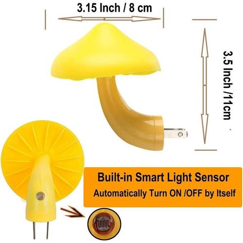 Mythco Sensor LED Night Lights Cute Mushroom Wall Lamps
