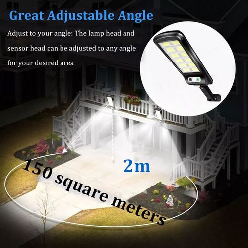 Mythco 120COB Solar Wall Ligt With Motion Sensor And Remote Control 3 Modes