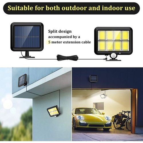 Mythco 160 COB LEDs Solar Lights With Motion Sensor And Solar Panel